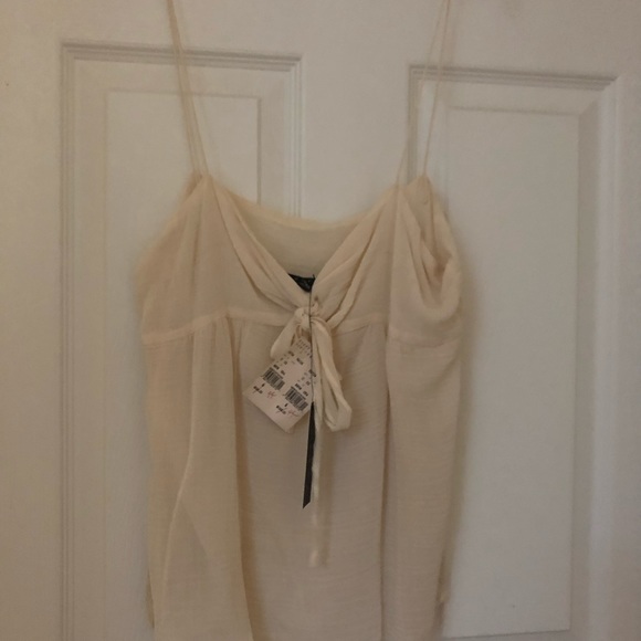 Theory M Silk Cotton Camisole Cream - Picture 4 of 7